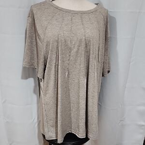 Casual Beige Short Sleeve Women's Top